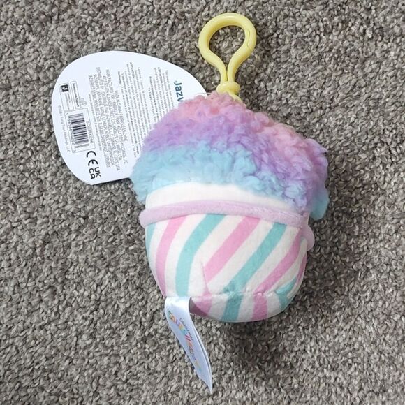 New With Tags Squishmallow 3.5" Declan Snowcone Clown Plush Clip - Picture 5 of 12